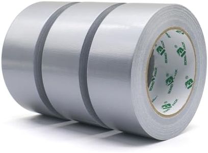 BOMEI PACK Nastro Adesivo Extra Forte, Nastro Telato Grigio, Duct Tape 3 Rotoli 50 mm x 40 m per Lavori di Riparazione, Fissaggio, Sigillatura, Etichettatura e Ristrutturazione