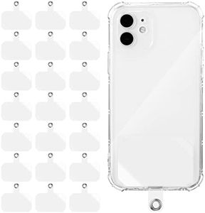 24 Pcs Phone Lanyard Tab Universal Phone Tether Patches TPU Replacement Patches Compatible Phone Case Lanyard Cell Phones Case Safety Lanyard Non Adhesive (Clear)