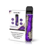 SMOK Novo 2 Kit: Sleek Design, Enhanced Performance, and Exceptional Vaping Experience for All Vapers! Order Yours Today! (Purple Stabilizing Wood) 2mL SMOK Vape Kit No Nicotine