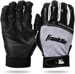 Franklin Sports Youth Teeball Batting Gloves - Youth Flex - Kids Batting Gloves for Teeball, Baseball, Softball - Black/White - Tee Ball Extra Small