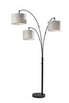 Adesso Floor Lamp, Steel, Matte Black