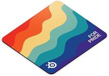 SteelSeries QcK Large Gaming Mouse Pad - for Pride Limited Edition - Exclusive Micro-Woven Cloth - Optimized for Low and High Mouse CPI - Durable and Washable - Rainbow Design