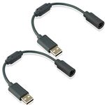 2x Wired Controller USB Breakaway Cable Cord for Microsoft Xbox 360