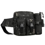 Huntvp Tactical Waist Pack Bag with Water Bottle Pouch Molle Belt Bag Bumbag for Cycling Hiking Walking Outdoors, Camo