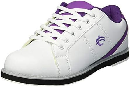 BSI Women's 460 Bowling Shoe, White/Purple, Size 8.5