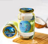 Indic Organics Raw Extra Virgin Coconut Oil |Extracted from Kerala Coconut's Fresh Milk |Cold Centrifuge Process, Unrefined & Unprocessed|For Dietary, Hair & Skin Care and Oil Pulling