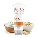 Lotus Herbals WhiteGlow Skin Brightening Oatmeal & Yogurt Scrub | Gentle Exfoliator | Removes Tan and Blackheads | Face Scrub for Women & Men | 150g