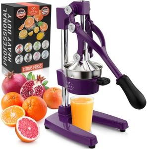 Zulay Kitchen Cast Iron Juicer - Heavy Duty Manual Juicer with Detachable Strainers for Easy Cleaning, Orange Juice Press for Citrus Fruits, Perfect for Bartenders, Juice Lovers & Health Enthusiasts
