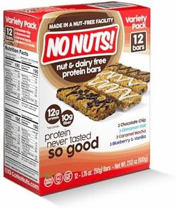 No Nuts! Protein Bar Variety Pack – 12 Count | 100% Nut-Free, Dairy-Free, Vegan, Organic, Kosher, Egg-Free, Non-GMO Energy Snack Bars