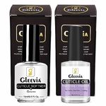 Gleevia Cuticle Oil & Softener Combo Pack, 2Pcs Nail Cuticle Revitalizing Oil & Softener, Nail Cuticle Care Oil, Nourish and Moisturize Nails, Cuticles, Soothing and Strengthens Nails 15ml/each