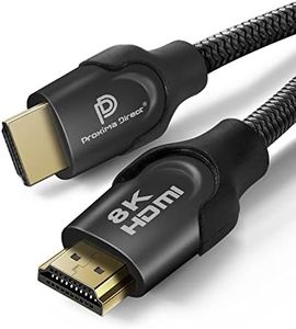 Proxima Direct 8K HDMI Cable HDMI 2.1 Cord 8K 60Hz Ultra HD,High Speed 48Gbps support,Dynamic HDR,Dolby Vision,2M/6.6 FT Nylon Braided Compatible with Xbox One, Switch, Samsung TV, Roku, Projector,PS5