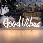 Good Vibes Table Number Neon Sign D