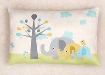 NEW COMERS Cotton Baby Pillow with Super Soft Fabric|1 Month to 5 Year Kids Pillows|Animal & Cartoon Prints|Infant Pillow for Sleep,Bed Set,Head Shaping,Neck Support-12 X 18 In-203, White