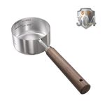 FAFAFLYER Dog-Cat Food Scoop Measuring-Cup - 1/2 Cup (4 Oz),304 stainless steels,Black walnut long handle…