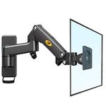 NB North Bayou Monitor Wall Mount for 17'' to 35'' Screens, Gas Spring Monitor Arm Holds 3 to 12 kg, Adjustable Tilt Swivel Rotation, VESA 75 & 100 mm Monitor Mount F150