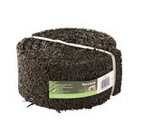 Plow & Hearth 55632 Recycled Rubber Permanent Garden Mulch Border, 120 L x 4.50 W, Black