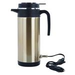 Jalzdieod Auto Shut Off Fast Boiling 1200 ML Travel Electric Kettle Car Truck Water Heater 12V 120W Large Capacity Car Hot Kettle