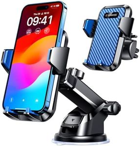 VANMASS 2024【65+LBS Strongest Suction & Military-Grade】 Newest Car Phone Mount【Patent & Safety】 Cell Phone Holder Truck Stand for Dashboard Windshield Vent for iPhone 16 Pro Max 15 14 Samsung, Blue