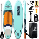 Highpi Inflatable Stand Up Paddle Boards, 10'6''x31''x6'' SUP with Accessories Backpack Anti-Slip Deck, Leash, Adjustable Paddle and Hand Pump, Waterproof Bag, Standing Boat for Youth & Adult…