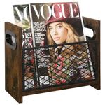 YINMIT Magazine Holder, Magazine Rack for Desktop and Home Office, Farmhouse File Storage Basket for Letters, Magazines, Books, Newspapers (Small)