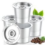 4 Pack Reusable K Cups Coffee Pods for Keurig 1.0: Stainless Steel Refillable K Cup - Reusable Coffee Filter for Keurig 1.0 Coffee Maker, Permanent, Eco-Friendly, Newest Design