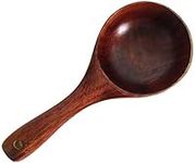 Vintage Round Wooden Scoop Spoon Ladle Wooden Water Scoop Spoon Long Handle fit for Tableware Kitchen Tool