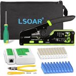 Lsoar RJ45 Crimp Tool Kit Pass Through RJ45 Crimper, Ethernet Crimping Tool Kit