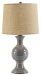 Signature Design by Ashley - Magdalia Table Lamp - Traditional - Gray (L100644)