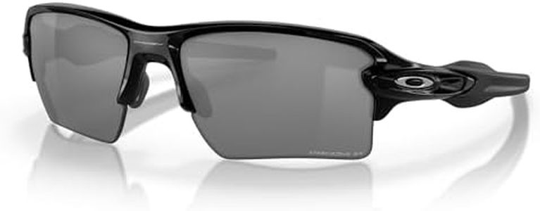 Oakley Mens OO9188 Flak 2.0 XL Rectangular Sunglasses, Polished Black/Prizm Black Polarized, 59 mm