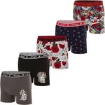 ED HARDY Mens Boxer Briefs Active Stretch Breathable Underwear, Comfortable Gym Boxer Briefs- Multipack, Tattoo Graphics, 5 Pack, XX-Large