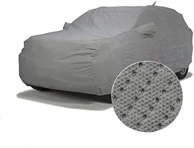 ASCOT, CAR COVER for Toyota Glanza Car Body Cover Waterproof with Mirror & Antenna Pocket 3 Layers Custom-Fit All Weather Automobiles Heat Resistant UV (Glanza E, Tiebond Grey)