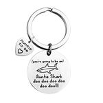 TIIMG Aunt Gift Aunt To Be Gift New Aunt Gift Auntie Shark Gift Promoted Aunt Gift Pregnancy Announcement to Sister Best Friend (auntie shark CA)