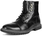 Bruno Marc Men's Black Dress Combat Motorcycle Oxfords Chukka Boots Size 13 M US Philly_11