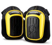 Knee Pads for Work by Thunderbolt for Construction, Flooring, Gardening, Cleaning with Double Gel Cushion and Strong Adjustable Straps
