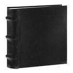 Pioneer Photo Albums CLB-146/BK 100-Pocket European Bonded Leather Photo Album for 4 by 6-Inch Prints, Black