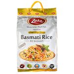 Zaika Premium Basmati Rice 10 Lbs, 4.53 Kg- Aged Rice-Extra Long Grain White Rice Grown in Foothills of the Himalayas with Traditional Taste and Magical Aroma, Non-Sticky Rice Easy to Cook.