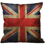 HGOD DESIGNS Cushion Cover UK Flag Vintage United Kingdom Flag Throw Pillow Cover Home Decorative for Men/Women living room Bedroom Sofa Chair 18X18 Inch Pillowcase