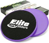 Elite Sportz Exercise Sliders are Double Sided and Work Smoothly on Any Surface. Wide Variety of Low Impact Exercise’s You Can Do. Full Body Workout, Compact for Travel or Home - Purple