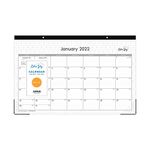 Blue Sky 2022 Monthly Desk Pad Calendar, 17" x 11", Trim Tape Binding, Two-Hole Punched, Ruled Blocks, Enterprise (111293-22)