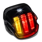 LED Brake Tail Light for Harley Davidson [F1-Style Flashing Blinker] [Turn Signals] [Claw-Design] [DOT] [Plug-n-Play] License Running Tail Brake Light Compatible with Sportster Fatboy Softail Road