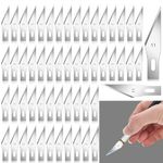 50 Pcs Craft Knife Blades Craft Knife Set Carving Craft Knife Replacement Precision Hobby Knife Blades Hobby Knives Kit for Engraving DIY Art Paper Cutting