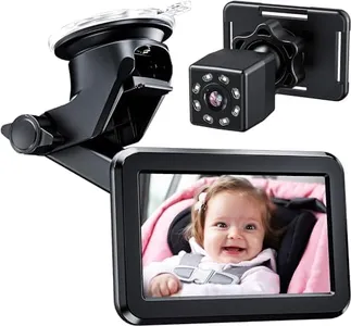 Itomoro Back Seat Baby Car Camera with HD Night Vision Function Car Mirror Display, Reusable Sucker Bracket, Wide View, 12V Cigarette Lighter, Easily Observe the Baby’s Move