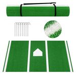 Smocraut Baseball Hitting Mat Batters Box Turf Mat Baseball 10X3.8FT Professional Hitting Mat Non-Slip Batting Mat Baseball Batting Mat for Training Mat for Cage Indoor Outdoor with Carry Strap