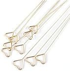 10pcs Metal Wire Floral Place Card Holder Star Heart Shape Flower Bouquet Picks Clip Golden Photo Clip Memo Gift Card Holder for Wedding Birthday Party Favor Office DIY Cake Topper Decoration