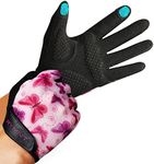 RYMNT Ventilated Workout Gloves for Women Men Full Finger.Weight Lifting Gloves with Full Palm Vent & Breathable Mesh Back for Gym, Weightlifting, Exercise,Training.Cycling.Butterfly.Medium