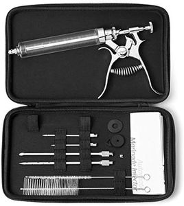 J&B GOODS Professional Automatic BBQ Meat Marinade Injector Gun Kit with Case, 2 oz Large Capacity Barrel and 4 Commercial Grade Marinade Needles.