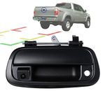 Anina Tailgate Handle Backup Camera for 2000-2006 Toyota Tundra Rear View Reverse Parking Assist Camera with Optional Guideline Tundra Factory Tailgate Handle Replacement W/26ft RCA Extension Cable