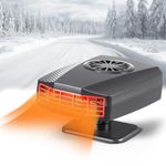 Katroiy Car Heaters for Vehicle, Portable Car Heater that Plugs into Cigarette Lighter, 360 °Rotatable Windscreen Defogger Window Defroster for Car SUV Trucks(Black)