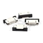 sourcing map 4 Pcs Clamshell Type Bottom Port FFC FPC Connector 4Pin 1mm Pitch
