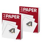 Aspect A4 White Paper Sheets 2 Reams – 1000 Sheets - 80gsm Bright White Paper - Office Printer, Copier Paper - Multifunction Laser Inkjet Paper - Stronger, A4 Paper Reams - 1000 Sheets (2 reams)